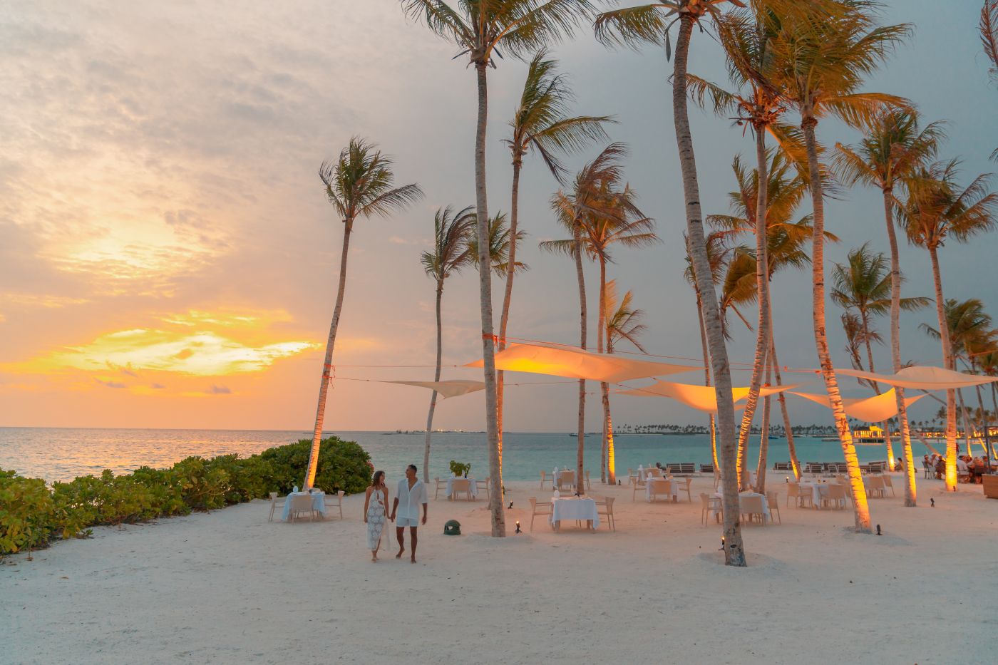 Restauranten Palm Beach på Joy Island Resort Maldives, Maldiverne