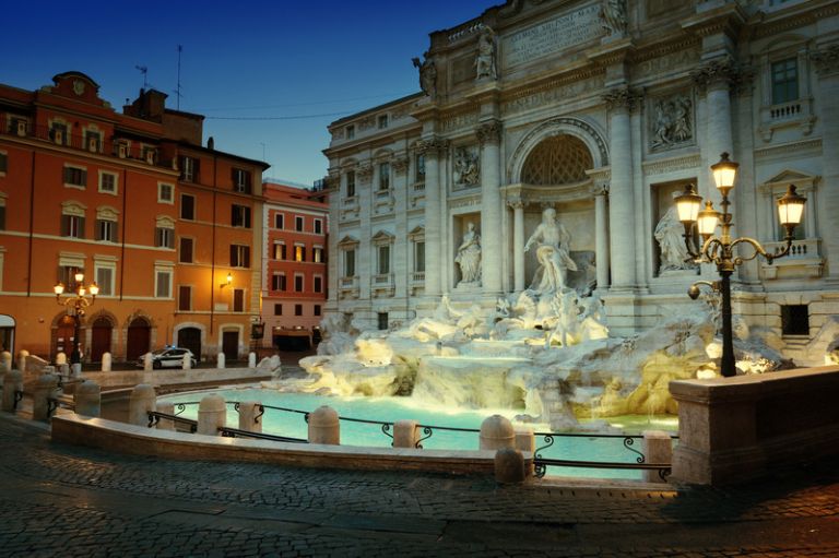 Trevi-fontænen i Rom, Italien Trevi-fontænen i Rom, Italien