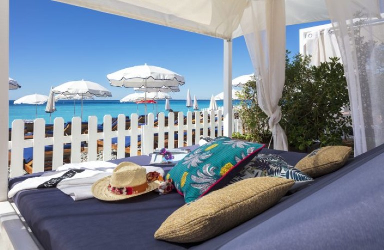 Cabana på Plage Beau Rivage stranden i Nice