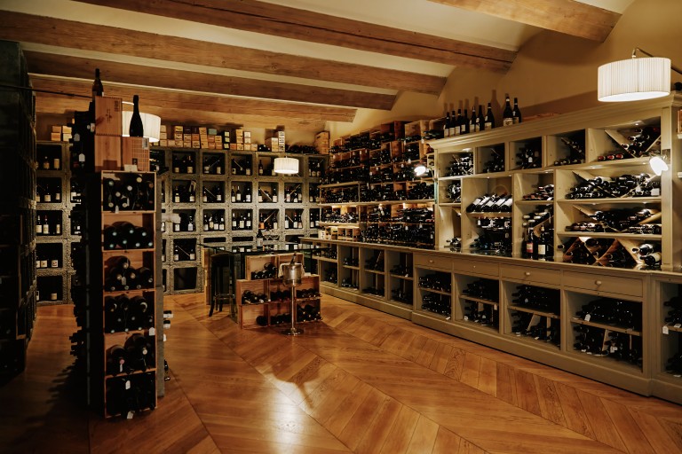 Vinkælderen på Villa d’Amelia, Piemonte i Italien