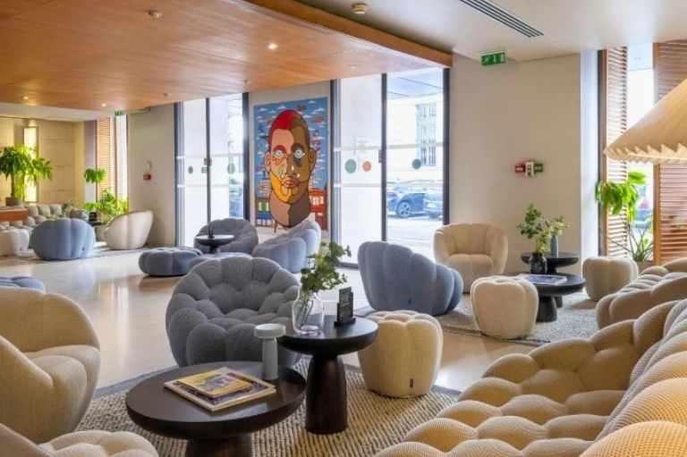 Lobbyen på Hotel Beau Rivage Nice, Frankrig