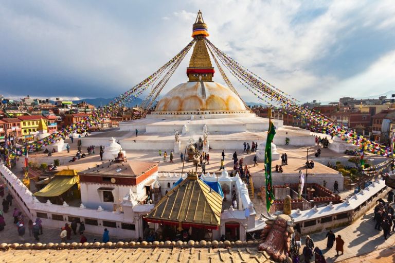 Boudhanath Stupaen i Kathmandu, Nepal