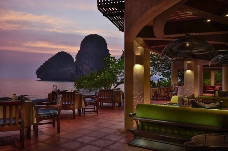 Restauranten Krua Pharnang på Rayavadee Krabi, Thailand