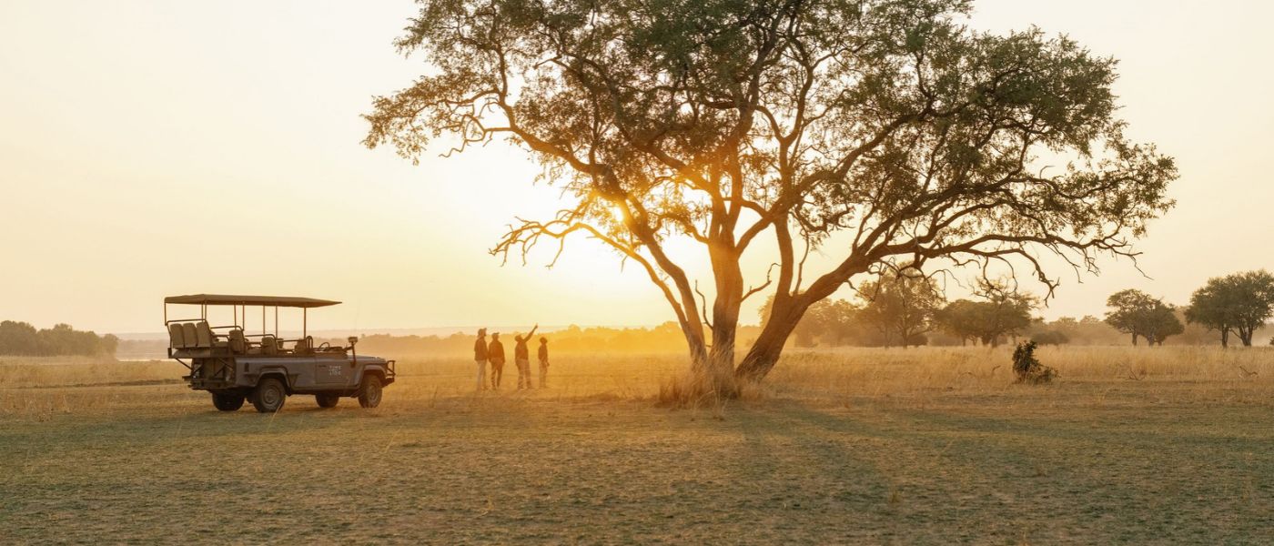 Safari på Time + Tide Luwi i Zambia, Afrika